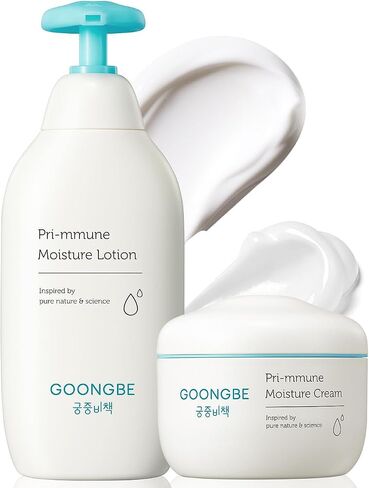 Pri-mmune Moisture Lotion & Cream - Korean Baby Moisturizer - Hypoallergenic Moisturizing & Calming Daily Moisturizer - Fast Absorbing, Naturally Derived Non-Greasy, 11.8oz + 6.1oz. in Saudi Arabia