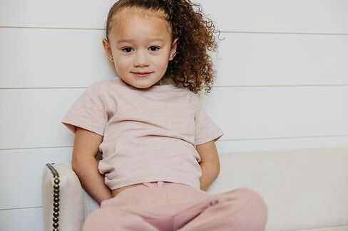 Copper Pearl Cotton Pocket Tee: Ultra-Soft Toddler T-Shirt with Snap Neckline & Pocket, Perfect Gender-Neutral Baby Clothes in Saudi Arabia