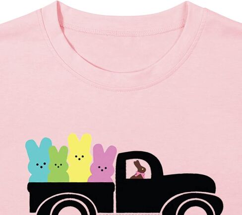 Happy Easter T Shirt Toddler Baby Girls Boys Bunny Rabbit Graphic T-Shirt Easter Egg Letter Print Tees Tops in Saudi Arabia