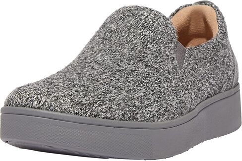 حذاء تزلج FitFlop™ للسيدات Rally E01 Merino Wool-Mix سهل الارتداء، رمادي غامق، مقاس 6 in Saudi Arabia