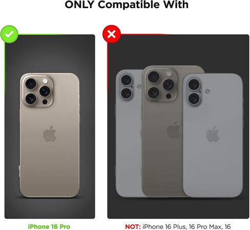 حافظة حزام مغطاة متوافقة مع iPhone 16 Plus مع مشبك حافظة (متوافقة مع MagSafe) وحامل مغناطيسي مدمج (أسود) in Saudi Arabia