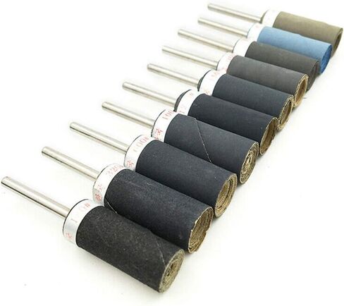 10 Pcs Sanding Drums Sleeves Sandpaper Bar Sander Accessories Rotary Kit Polishing Burr Stick Roller Sanding Tool 1200 Grits in Saudi Arabia