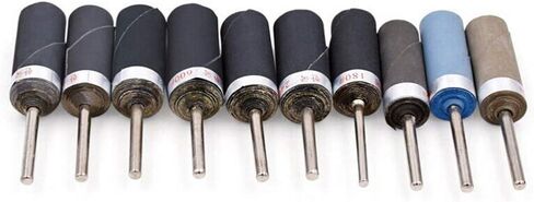 10 Pcs Sanding Drums Sleeves Sandpaper Bar Sander Accessories Rotary Kit Polishing Burr Stick Roller Sanding Tool 1200 Grits in Saudi Arabia