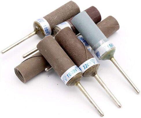 10 Pcs Sanding Drums Sleeves Sandpaper Bar Sander Accessories Rotary Kit Polishing Burr Stick Roller Sanding Tool 1200 Grits in Saudi Arabia