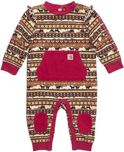 Carhartt Baby Girls Long-Sleeve Printed Coverall, Cherries Jubilee, 3 Months in Saudi Arabia