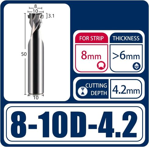 1Pcs CNC Router Bits Engraving Cutter 6mm/8mm Neon Light Strip Slotting Bits Tungsten Carbide Steel End Mill Neon LED Lights Slotting Milling Cutter for Polystyrene Acrylic (6-10D-4.2) in Saudi Arabia