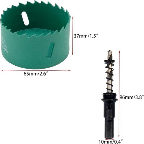 Woogim 80mm/3.14" Metal Hole Saws HSS Bi-Metal Hole Cutter for Hole Saws for Wood Boards PVC Drywall Green 1 PCS in Kuwait