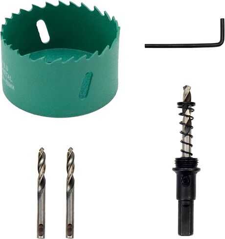 Woogim 80mm/3.14" Metal Hole Saws HSS Bi-Metal Hole Cutter for Hole Saws for Wood Boards PVC Drywall Green 1 PCS in Kuwait