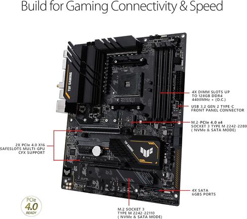 ASUS TUF Gaming X570-PRO (WiFi 6) AM4 Zen 3 Ryzen 5000 & 3rd Gen Ryzen ATX Motherboard (PCIe 4.0, 2.5Gb LAN, BIOS Flashback, HDMI 2.1, USB 3.2 Gen 2 in Saudi Arabia