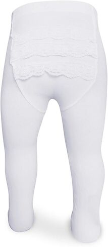 PICCOLO HOSIERY Baby Girls Newborn Microfiber Ruffle Rhumba Tights in Saudi Arabia