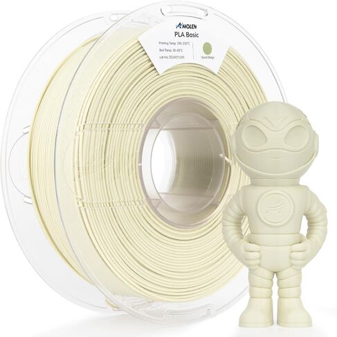 AMOLEN 3D Printer Filament PLA, 1.75mm PLA Filament Paper White PLA, 1KG/2.2lb, Dimensional Accuracy +/- 0.02 mm, Smooth & Non-Tangle, Fits for Most FDM 3D Printer, Supporting Up to 500mm/s in Saudi Arabia
