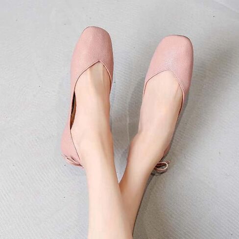 Womens Bowknot Ballet Flat Slip-On Comfort Square Toe Walking Ballerina Shoes in Saudi Arabia