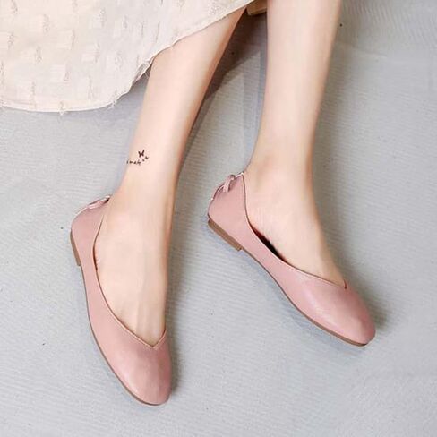 Womens Bowknot Ballet Flat Slip-On Comfort Square Toe Walking Ballerina Shoes in Saudi Arabia