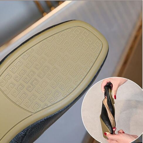Womens Bowknot Ballet Flat Slip-On Comfort Square Toe Walking Ballerina Shoes in Saudi Arabia
