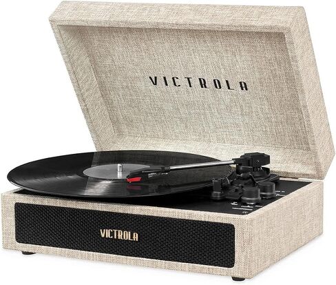 Victrola Parker Bluetooth Suitcase Record Player with 3-speed Turntable, Black in Saudi Arabia