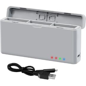 Battery Charger for DJI Osmo Action 4/3,Three Batteries Fast Charging for Action 4