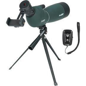 SVBONY SV28 Plus Spotting Scopes with Tripod, Angled Spotter Scope with Upgraded Phone Adapter, IP65 Waterproof Fogproof Long Range Spotting Scope for Target Shooting, Birding, Hunting