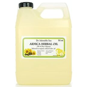 Dr Adorable - 32 oz - Arnica Herbal Oil - 100% Pure Infused Fresh Natural Organic