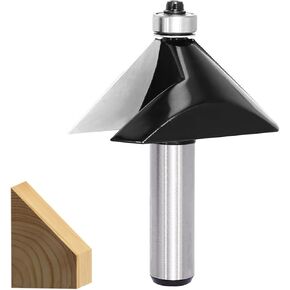 لقمة توجيه الشطب 1/2 ساق، 45 درجة قطع شطب كربيد 2-فلوت، لقمة توجيه مشطوفة لتشكيل الحافة، قواطع توجيه زاوية ميتري لقمة الشطب، للمفاصل المترية in Kuwait