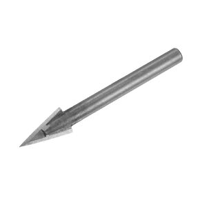 uxcell 30 Degree V-Groove Router Bit 10mm Dia with 6mm Shank, Alloy Carbide Tipped V Grooving Bit for Marble Jade Woodworking
