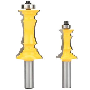 2Pcs Crown in Router Bit, Frame Router Bit, Rodover Beadin Router Bit for Doors Tables