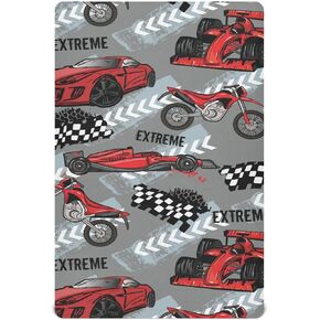 Fitted Crib Sheet for Boys Girls Sport Car Red Monster Truck Baby Crib Sheets Bassinet Sheets Crib Mattress Bed Sheets for Toddler Newborn Infant 27 x 39 in