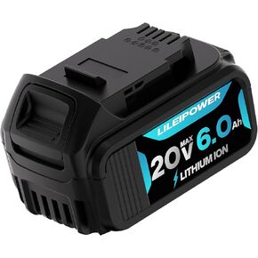 4 Pack 20V 6.0Ah Replacement for Dewalt 20V Max Battery Compatible with Dewalt 20 Volt XR Max Lithium-ion Battery DCB205 DCB206 DCB207 DCB204 DCB203 DCD DCF DCG Series Cordless Power Tools