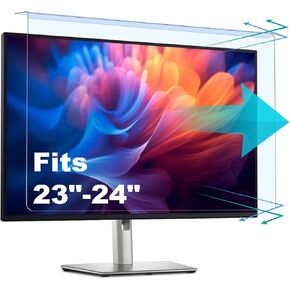 2 Pack Anti-Blue Light & Anti-Scratch Screen Protector Shield for 20, 20.2, 21.5, 21.6, 22 Inches Desktop Computer Monitor, Hanging Block Filter Panel for Eye Protection