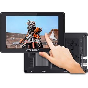 FEELWORLD SH7 7" 2200nit Auto Light Sensing Camera Field Monitor Touchscreen DSLR Camera Monitor, SDI/HDMI Input and Output with HDMI & SDI Cross Conversion, 3DLUT Waveform HDR NP-F970 External