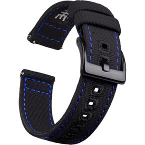Ritche Canvas Quick Release Watch Band 18mm 20mm 22mm Replacement Watch Straps for Men Women, Valentine's day gifts for him or her