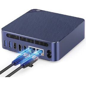 Beelink Mini PC EQi12, Intel Core 1220P(Max 4.4GHz 10C/12T), 24GB LPDDR5 5200MHz 500GB PCle4.0 SSD Mini Computers,Dual LAN/Wifi6/BT5.2,Dual 4K Display,Built-in Power Supply Office Mini PC