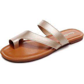 VenusCelia Women's Toe-Ring Slide Sandal