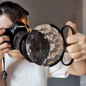 Camera Filter 100MM Handheld Kaleidoscope Special Effects Filter Photography Video SLR Camera Lens Accessories Colorful Prism