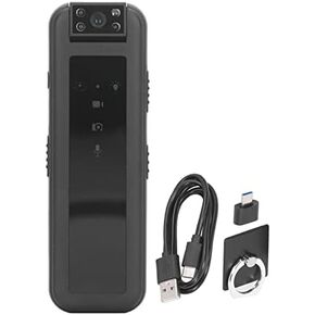 Mini Body Camera, Home Portable Mini Pen Camera, HD 1080P Small Wearable Body Camera with 180 Degree Rotatable Lens, LED Indicator Light Clip, Portable Back Clip Design