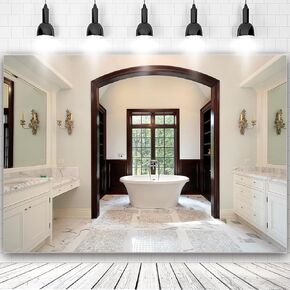 7x5ft Luxurious Bathroom Photography Backdrops Interior Photographic Studio Photo Background Birthday Decorations Props