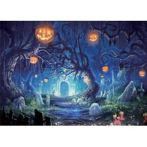 SJOLOON Halloween Backdrops for Photography Halloween Photo Backdrop Halloween Party Decorations Vinyl Background Photography Studio Props 9536(7x5FT)