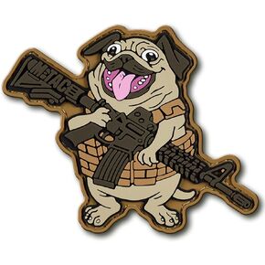 رقعة معنويات M-Tac - رقعة تكتيكية عسكرية مضحكة ثلاثية الأبعاد من PVC - رقع تكتيكية من Dog Rex Cool Army Meme للسترة وحقائب الظهر والقبعات - رقع بخطاف وحلقة in Kuwait
