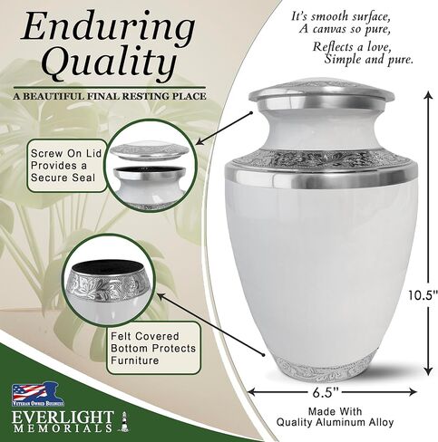 Cremation Urns for Human Ashes - Grecian Classic Black Large Decorative Urn for Adult Men & Women - Burial Urns for Adult Human Ashes in Saudi Arabia