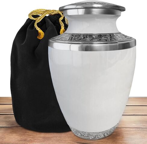 Cremation Urns for Human Ashes - Grecian Classic Black Large Decorative Urn for Adult Men & Women - Burial Urns for Adult Human Ashes in Saudi Arabia
