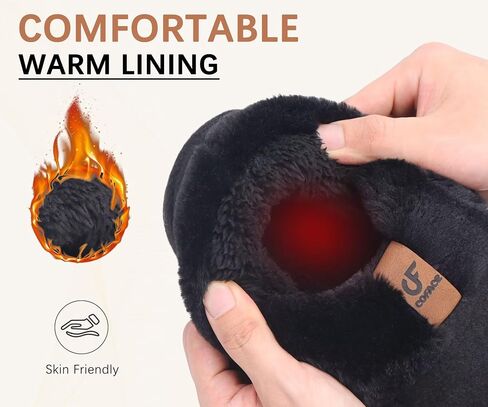 COFACE Womens Warm House Slippers Fuzzy Moccasin Winter Shoes Ladies Platform Thick Cushion Yoga Foam Lightweight Indoor Outdoor Hard Rubber Sole with Arch Support in Saudi Arabia