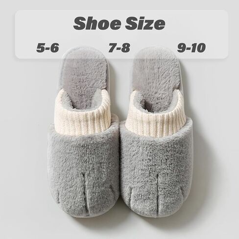 Cozy Memory Foam Bedroom Shoes - Adorable Cat Paw House Slippers for Women: Indoor Outdoor Cute Animal Slides in Saudi Arabia