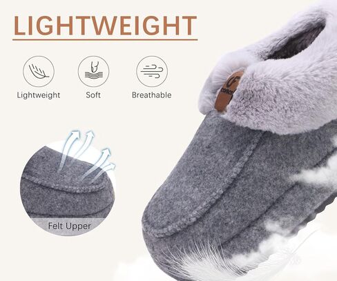 COFACE Womens Warm House Slippers Fuzzy Moccasin Winter Shoes Ladies Platform Thick Cushion Yoga Foam Lightweight Indoor Outdoor Hard Rubber Sole with Arch Support in Saudi Arabia