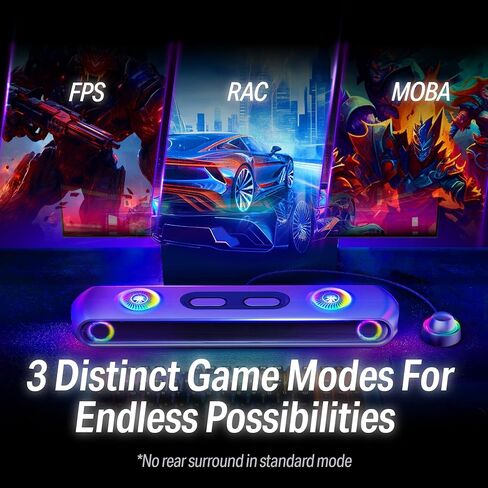 OXS Thunder Pro Gaming Soundbar with 5.1.2 Dolby Atmos Surround Sound System, Built-in Woofer, Bluetooth Multi-Connection, 3 Pro Gamer Modes, Sleek Toggle Design, for Pcs and Gaming Consoles in Saudi Arabia
