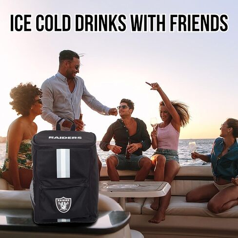 New York Giants 36 Can NFL Cooler Backpack – Portable Soft Sided Ice Chest – Insulated Bag Holds 36 Cans Plus a Wine Bottle or Water Bottle and a Phone and Wallet - Officially Licensed Fan Gear in Saudi Arabia