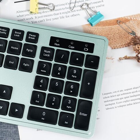 Wireless Keyboard and Mouse, 2.4GHz Cordless Keyboard Mouse Combo, Optical Mouse, Plug and Play USB Receiver, Compatible with Windows, Mac, Laptop, and PC (Black Gray) in Saudi Arabia