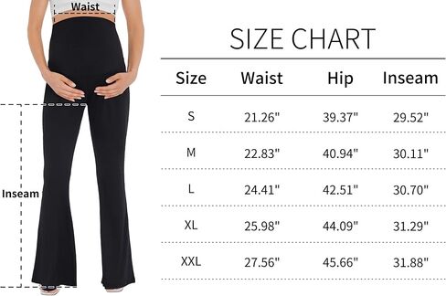 Rheane Maternity Pants Over The Belly/Printed Maternity Flare Leggings for Lounge Yoga Casual (S-2XL) in Saudi Arabia