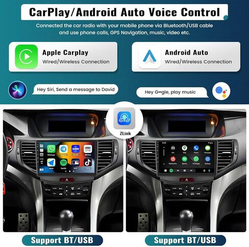 4G+64G/8 Core Android Car Stereo Radio for Acura TSX 2009-2014 Wireless Apple CarPlay Android Auto Bluetooth 5.0 GPS 9" HD Touchscreen DSP for Honda Spirior 2009-2013/Accord 2008-2012 Radio Camera Mic in Saudi Arabia