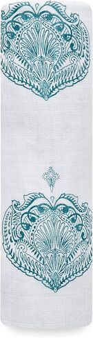 بطانية قماط من aden + anais، بطانيات موسلين بوتيكية للفتيات والفتيان، قماط استقبال الأطفال، مجموعة قماط مثالية لحديثي الولادة والرضع، هدايا استحمام مثالية، فردية، قطرة بيزلي in Kuwait