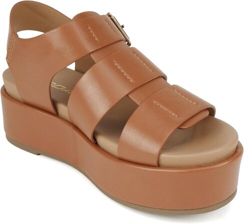 Soda "Bossi ~ Women Round Toe Flatform Fisherman Wedge Sandals with Adjustable Buckle in Saudi Arabia