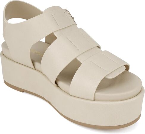Soda "Bossi ~ Women Round Toe Flatform Fisherman Wedge Sandals with Adjustable Buckle in Saudi Arabia